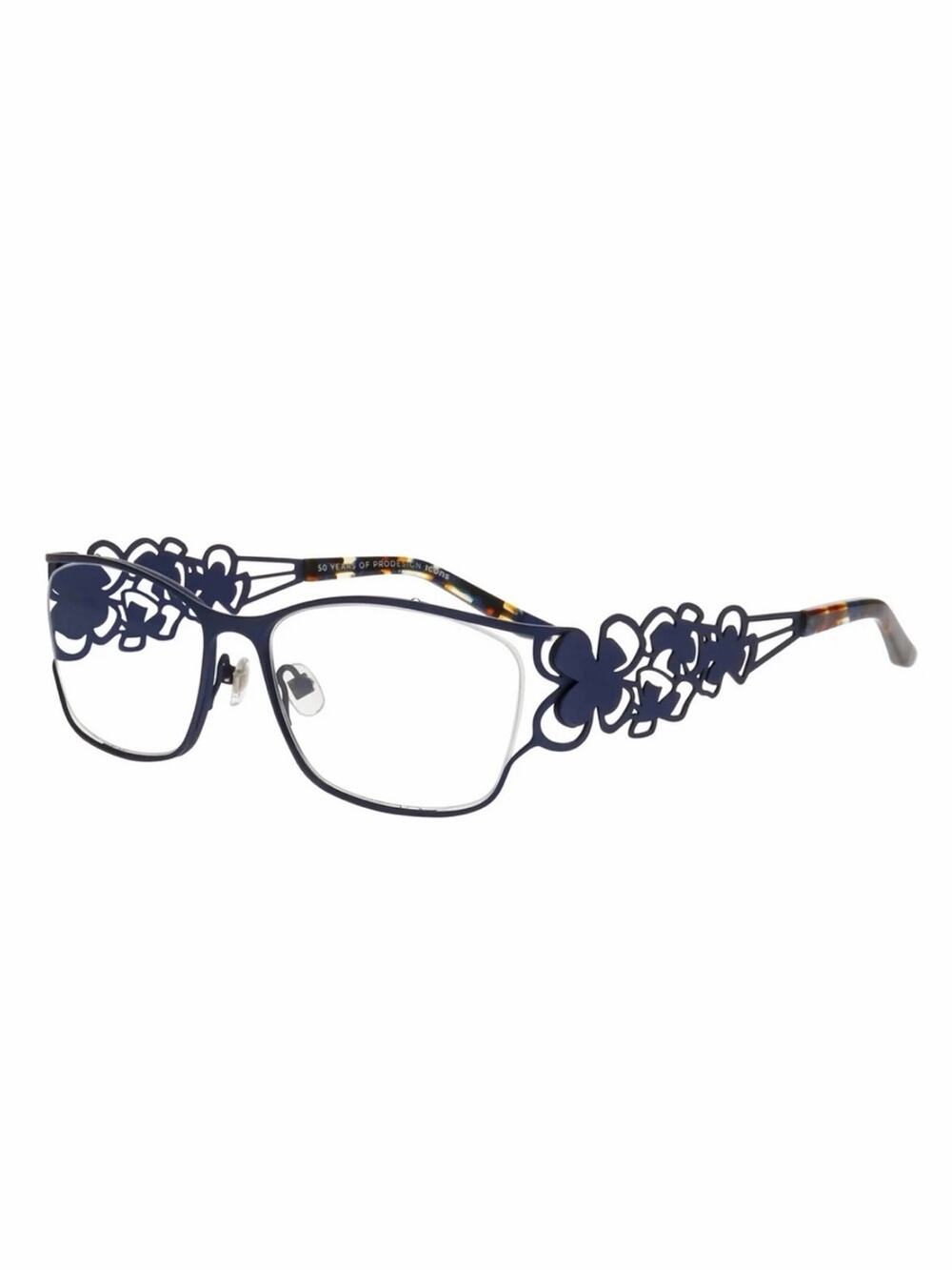 NEW!! PRODESIGN Iris 3 9021 Women's Floral Frame Eyeglasses Matte Blue
